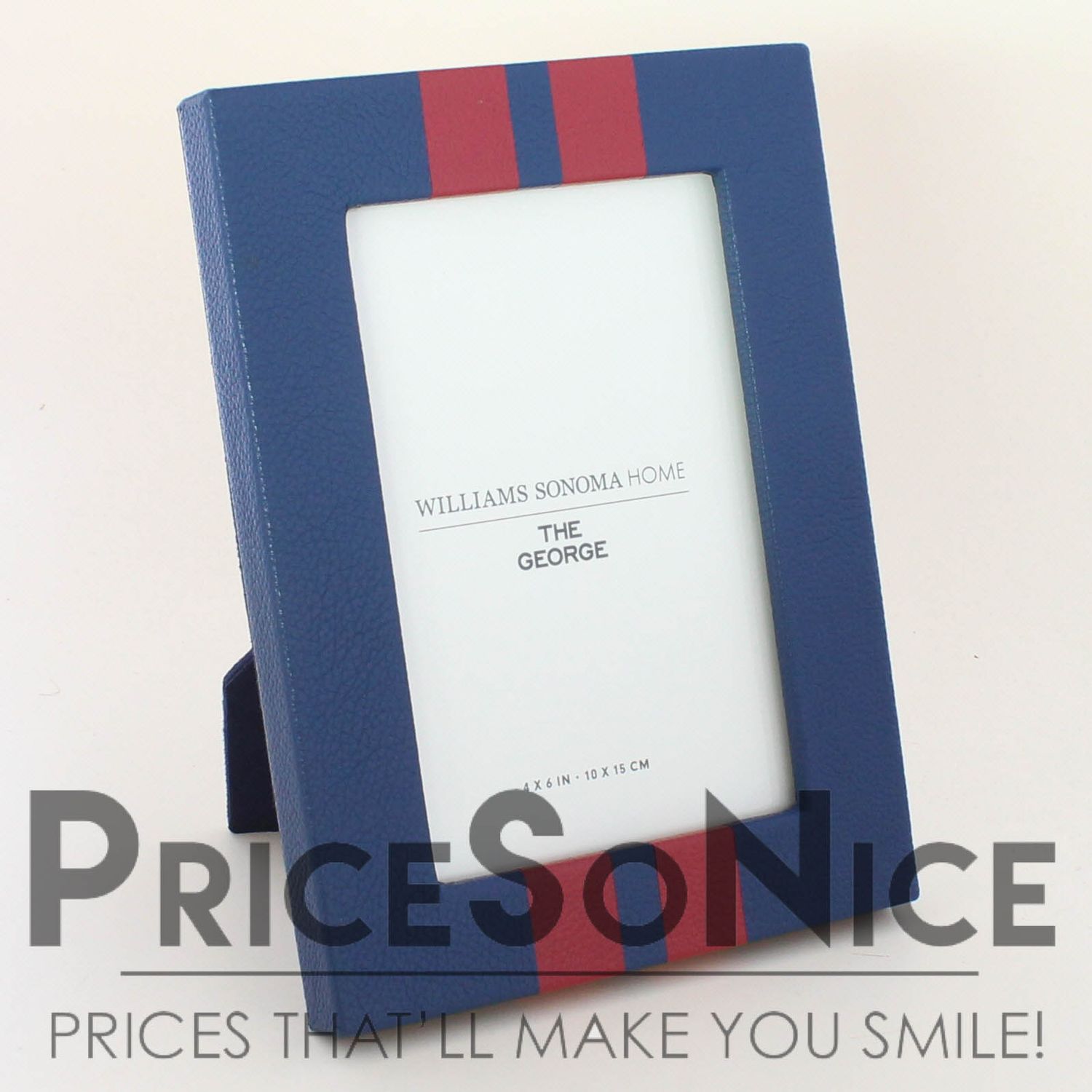 Williams Sonoma Home The George 4x6" Leather Picture Frame MSRP $95