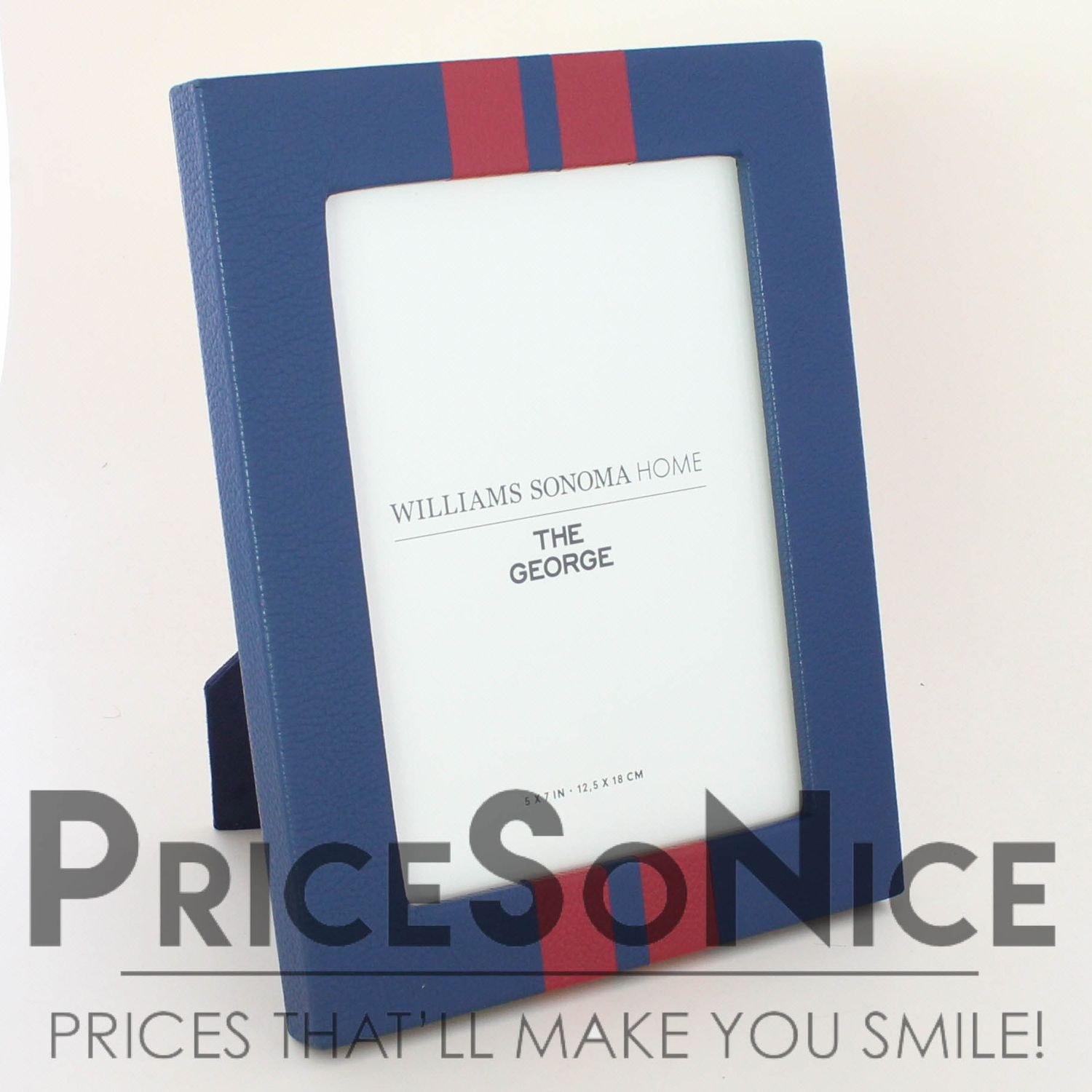 Williams Sonoma Home The George 5x7" Leather Picture Frame MSRP $125