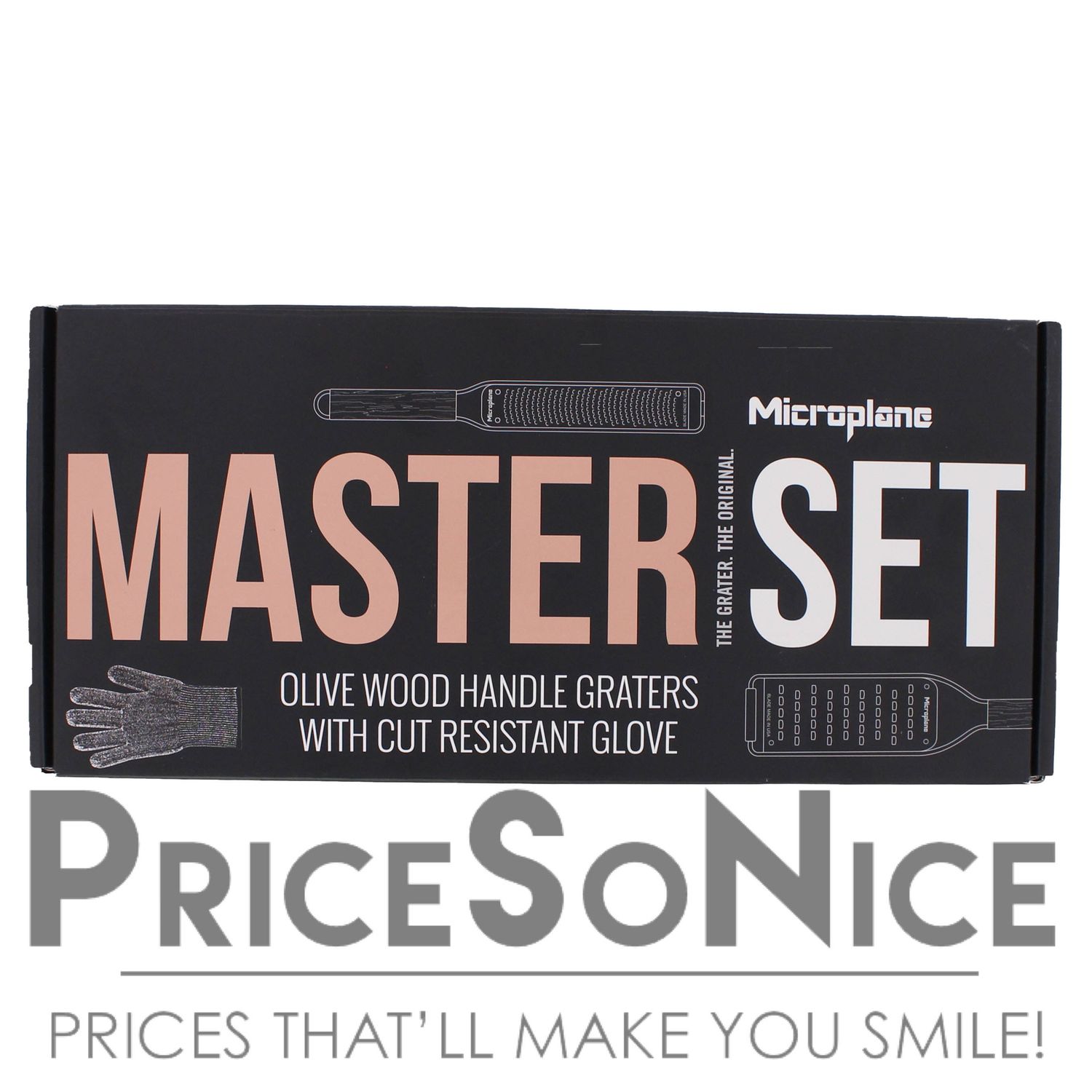 Microplane Master Series Paddle Graters Box Set with Glove, Olivewood MSRP $100