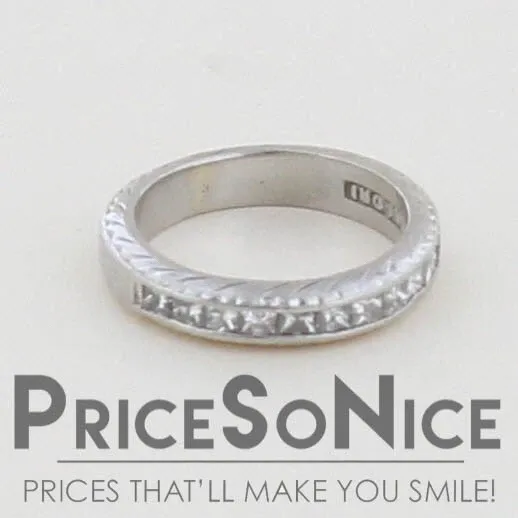 Tacori Platinum Princess Cut Diamond Wedding Band Ring 1/2 Carat sz 5.5 MSRP $4k