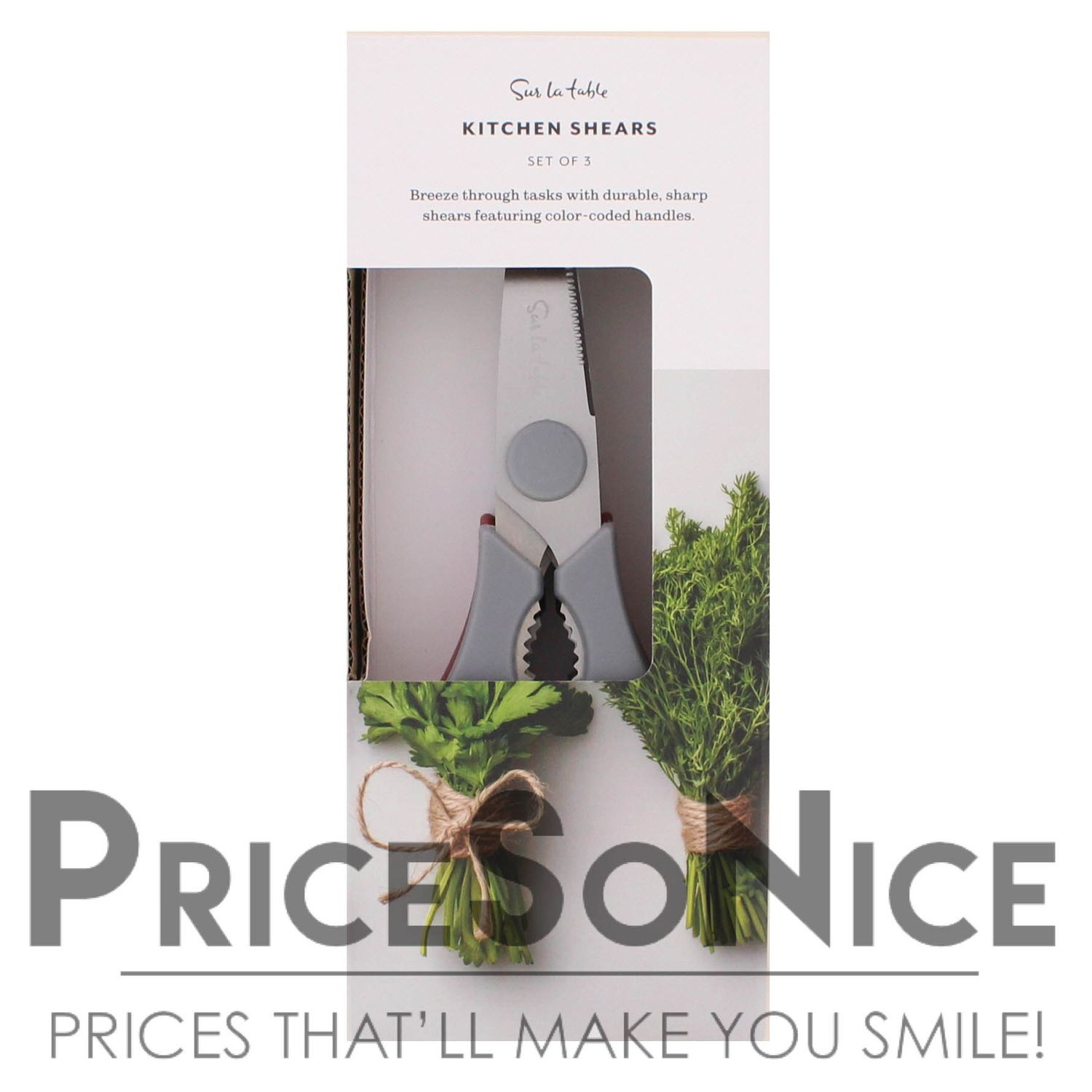 Sur La Table Kitchen Shears, Set of 3, MSRP $50