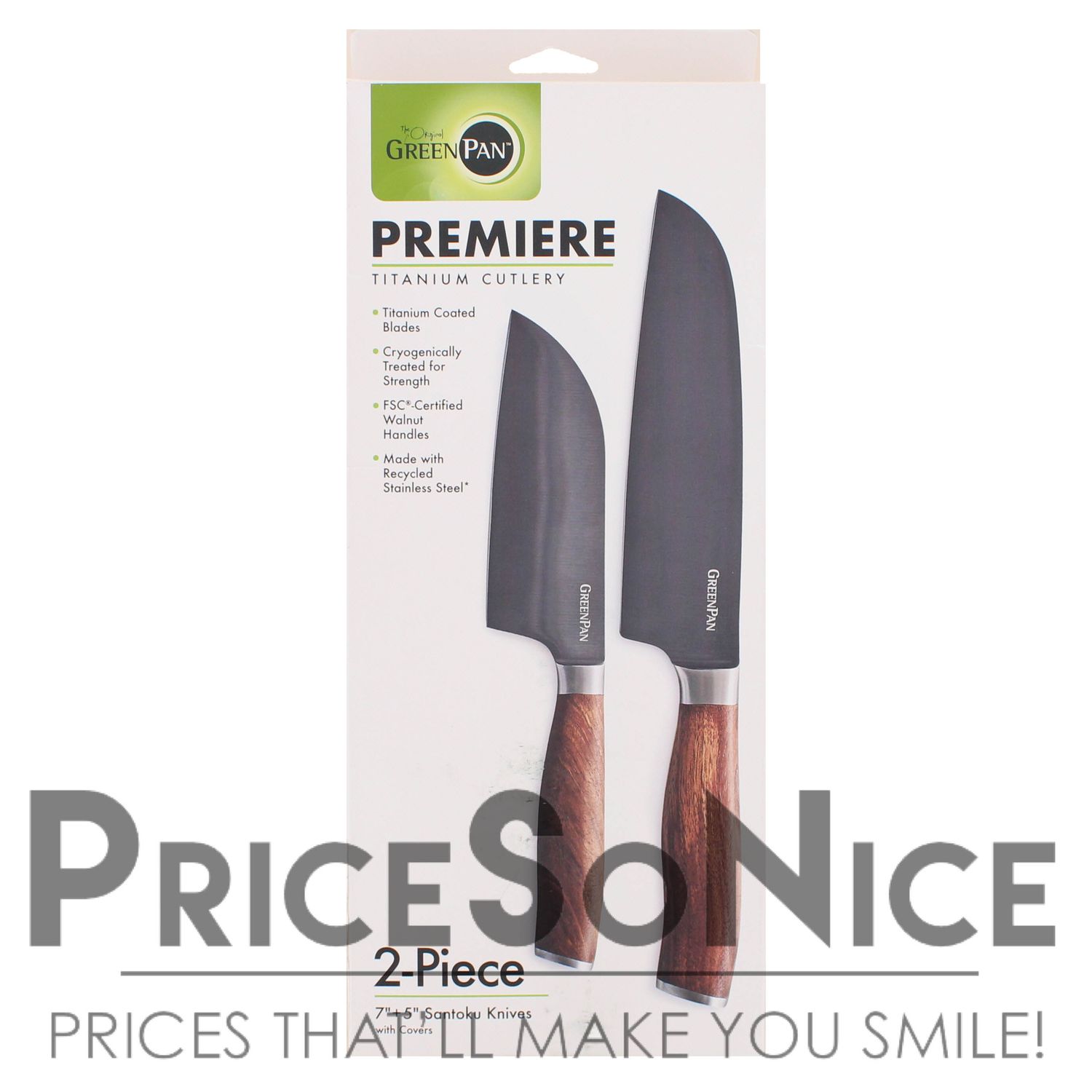 GreenPan Premiere Santoku Knives, Set of 2, MSRP $100