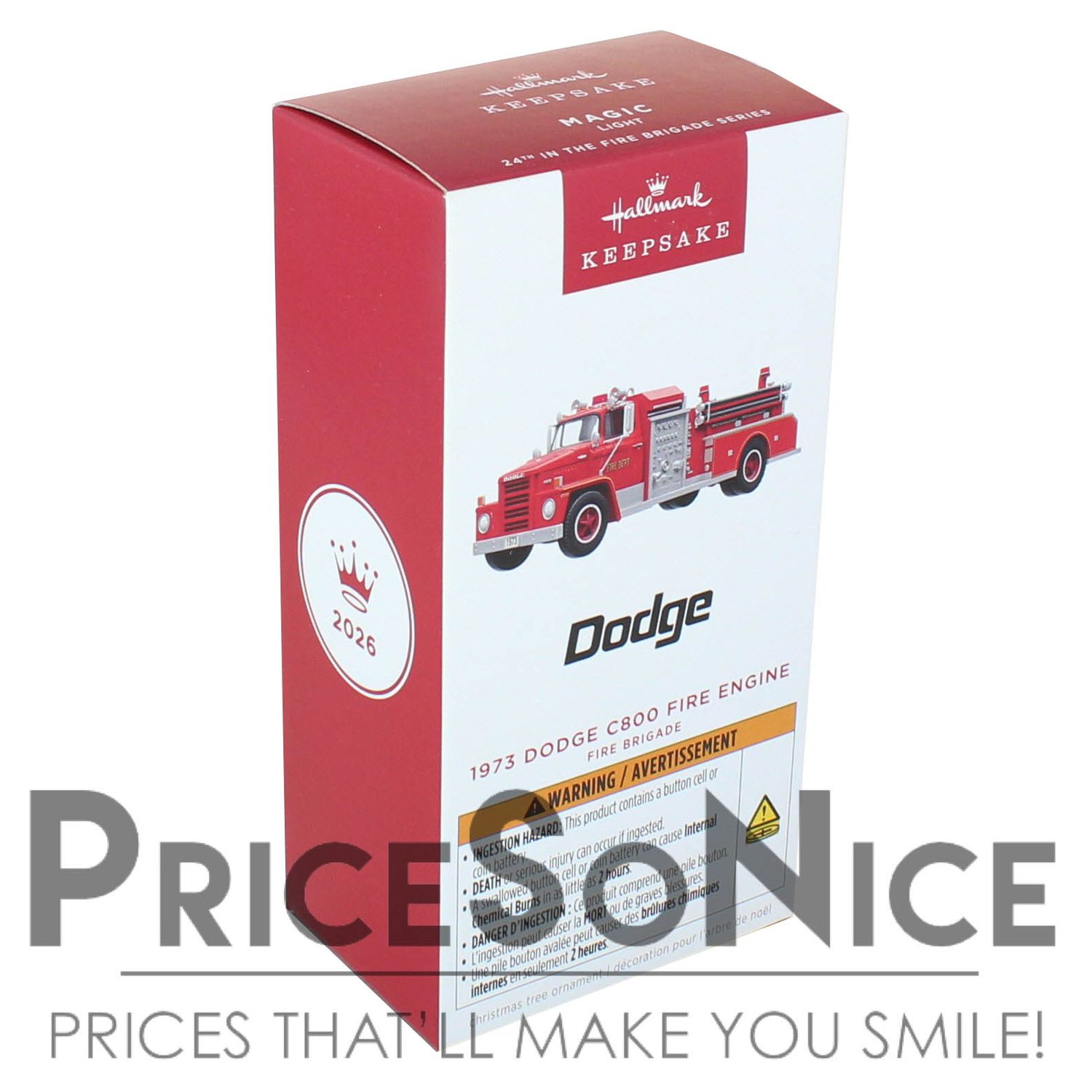 Hallmark Keepsake 2026 Fire Brigade 1973 Dodge C800 Fire Engine Ornament (Series)