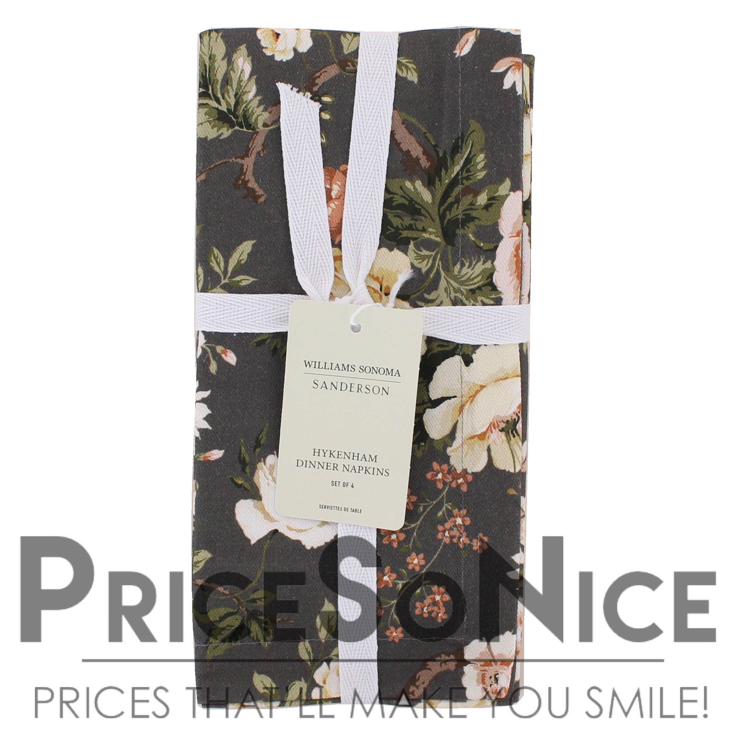 Sanderson x Williams Sonoma Hykenham Florals Napkins, Set of 4, MSRP $50