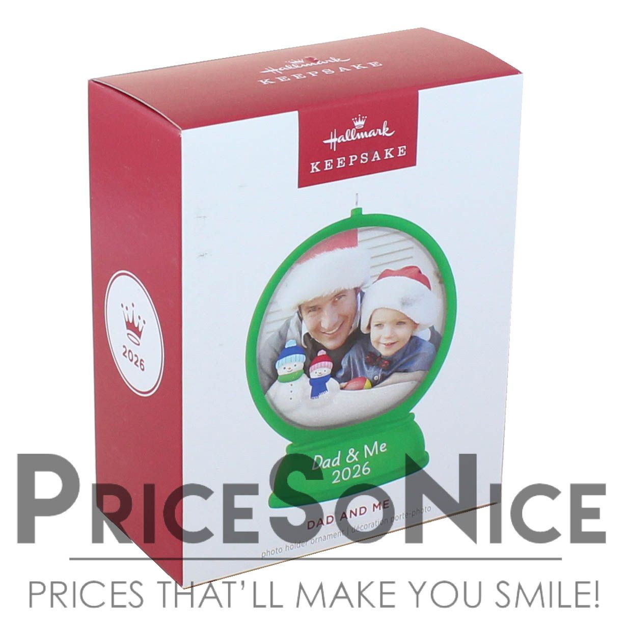 Hallmark Keepsake 2026 Dad and Me Snow Globe Photo Frame Ornament