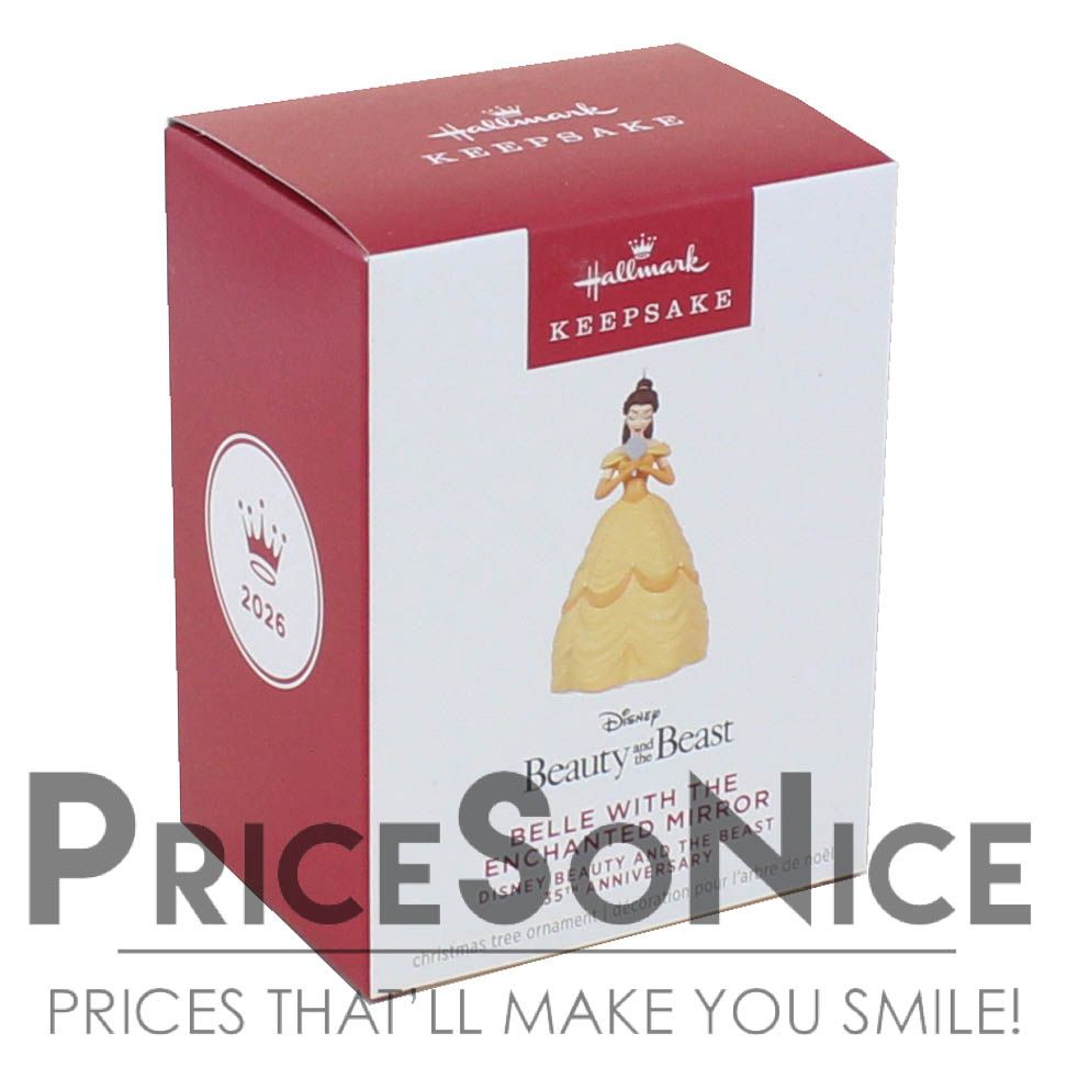 Hallmark Keepsake 2026 Disney Beauty and the Beast 35th Anniversary Belle Ornament BAD BOX