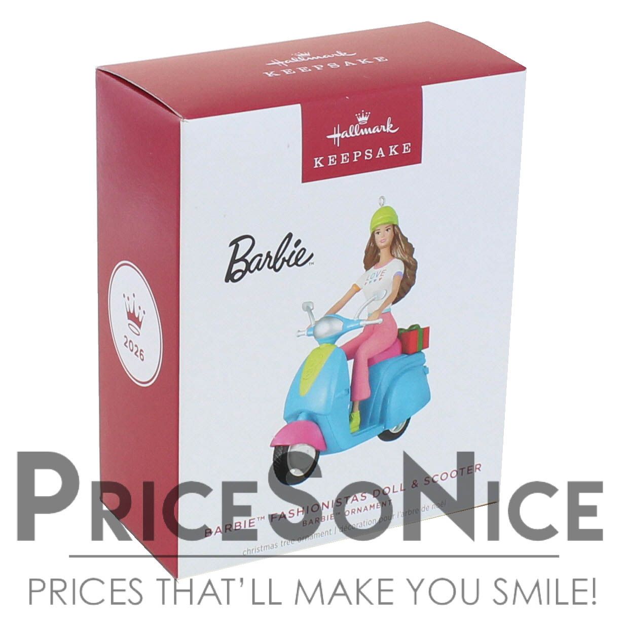 Hallmark Keepsake 2026 Barbie Fashionistas Doll and Scooter Ornament