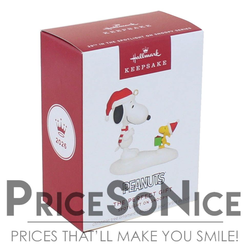 Hallmark Keepsake 2026 Peanuts Spotlight on Snoopy The Perfect Gift Ornament