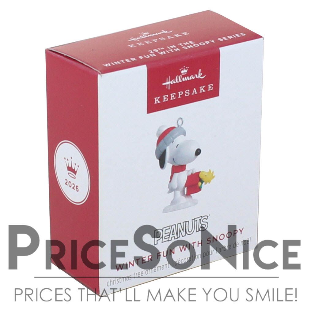Hallmark Keepsake 2026 Mini Peanuts Winter Fun With Snoopy 1.25" Ornament (29th in Series)
