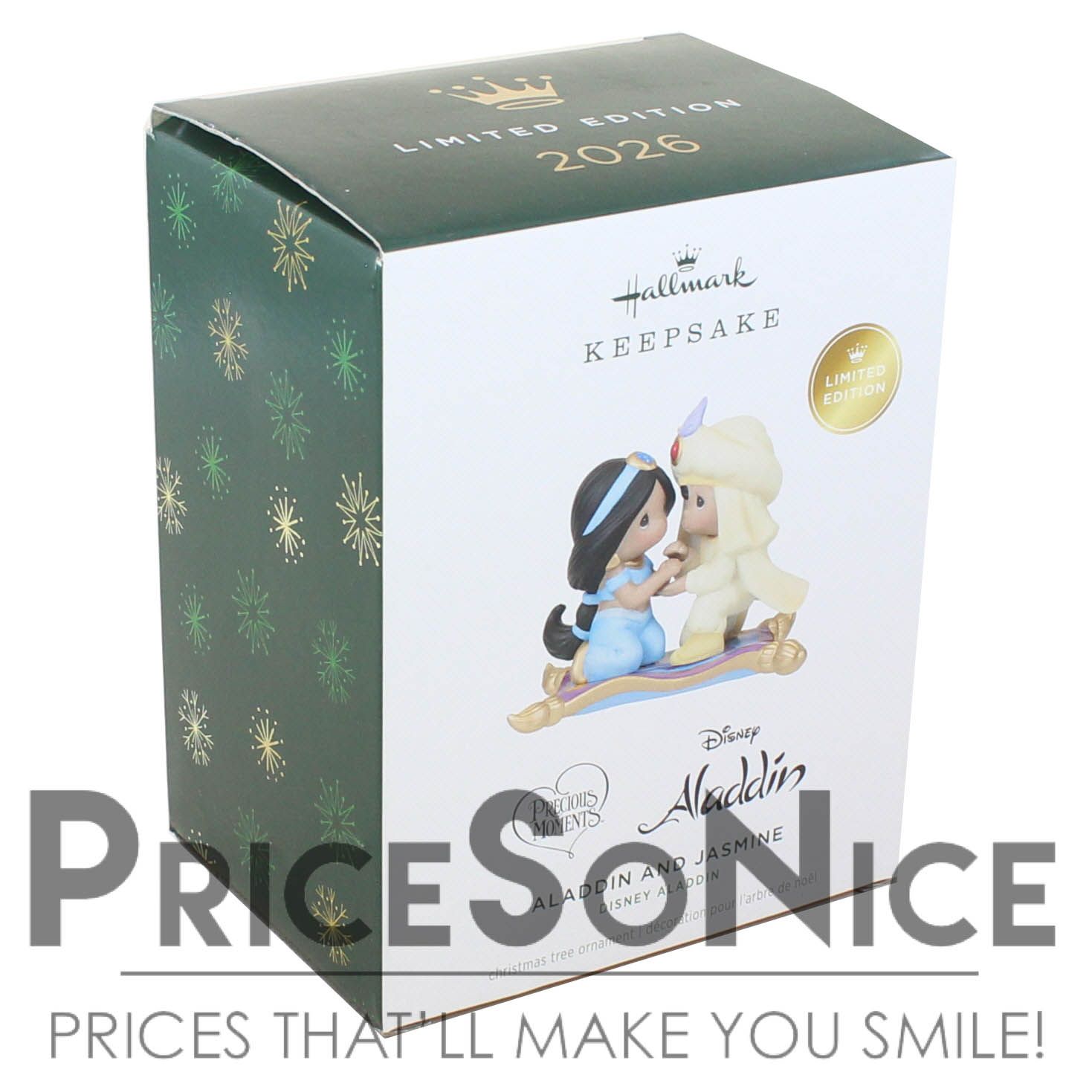 Hallmark Keepsake 2026 Disney Precious Moments Aladdin and Jasmine Ornament
