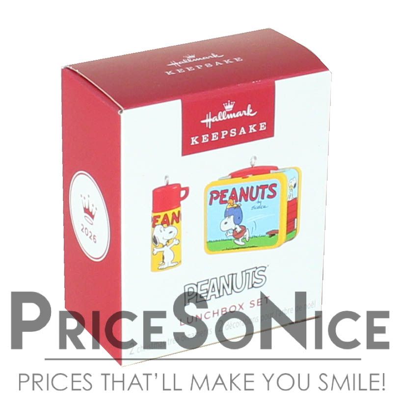 Hallmark Keepsake 2026 Mini The Peanuts Gang Lunchbox Set Ornaments, Set of 2