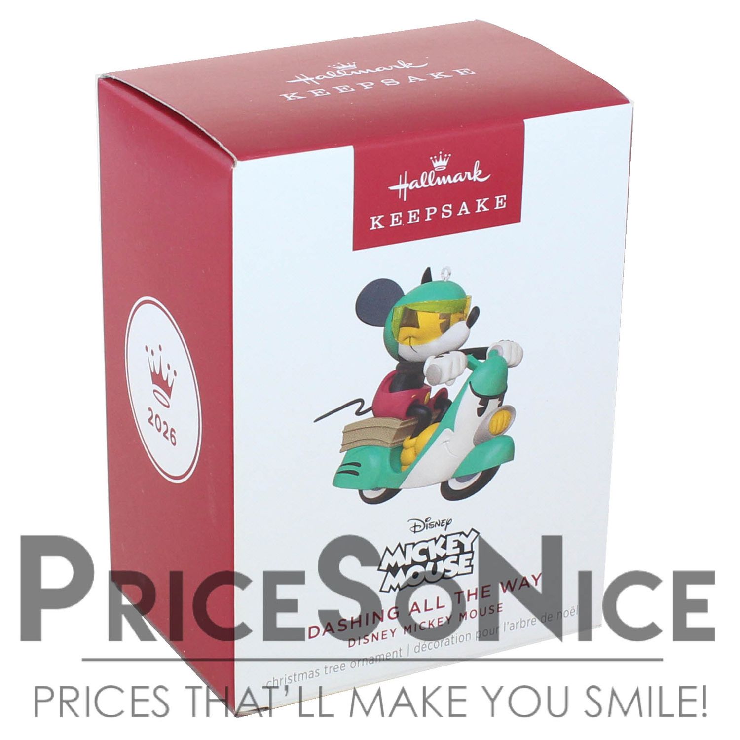 Hallmark Keepsake 2026 Disney Mickey Mouse Dashing All the Way Ornament