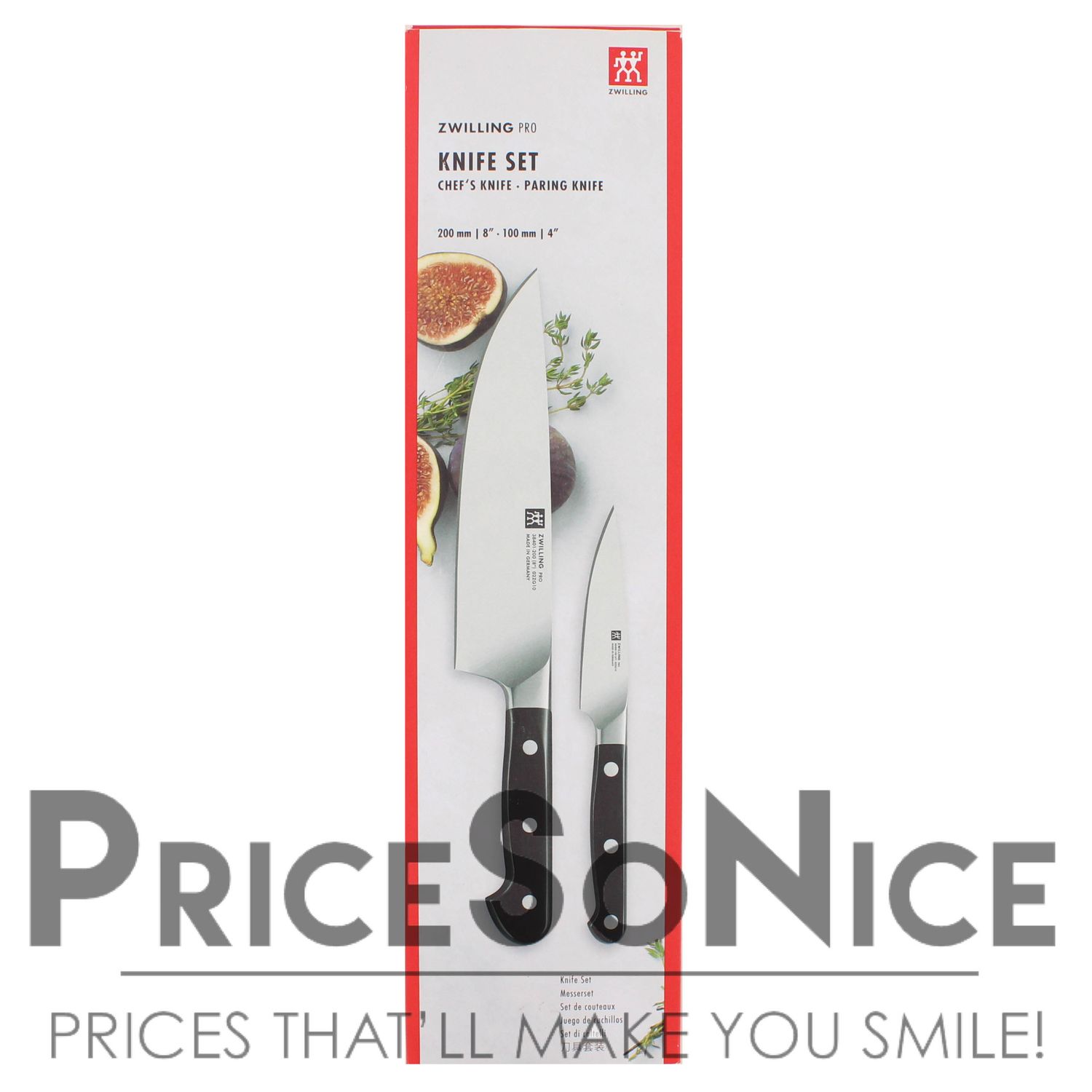 Zwilling J.A. Henckels 4" Paring and 8"  Chef's Knife Set MSRP $210