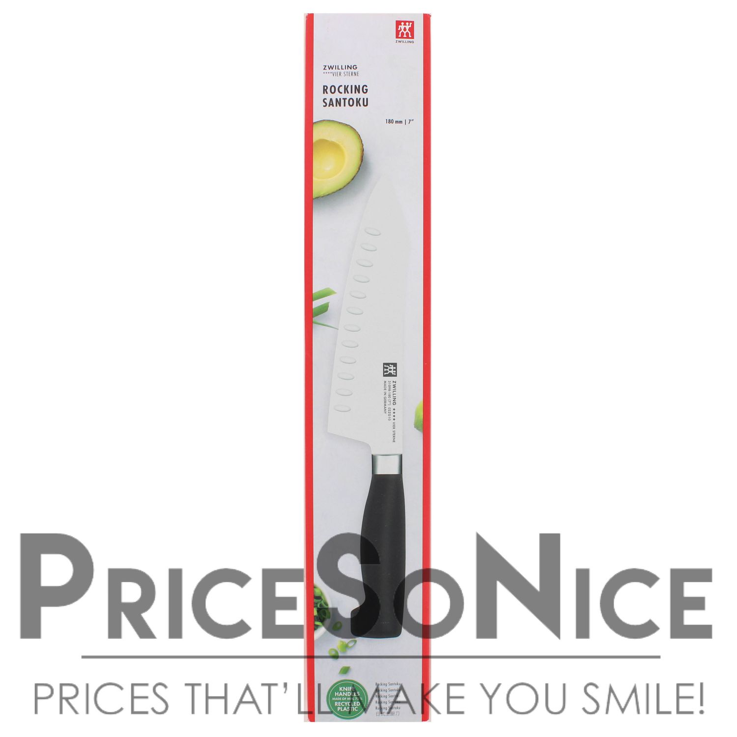 Zwilling Four Star 7-inch Rocking Santoku Knife, Hollow Edge MSRP $140