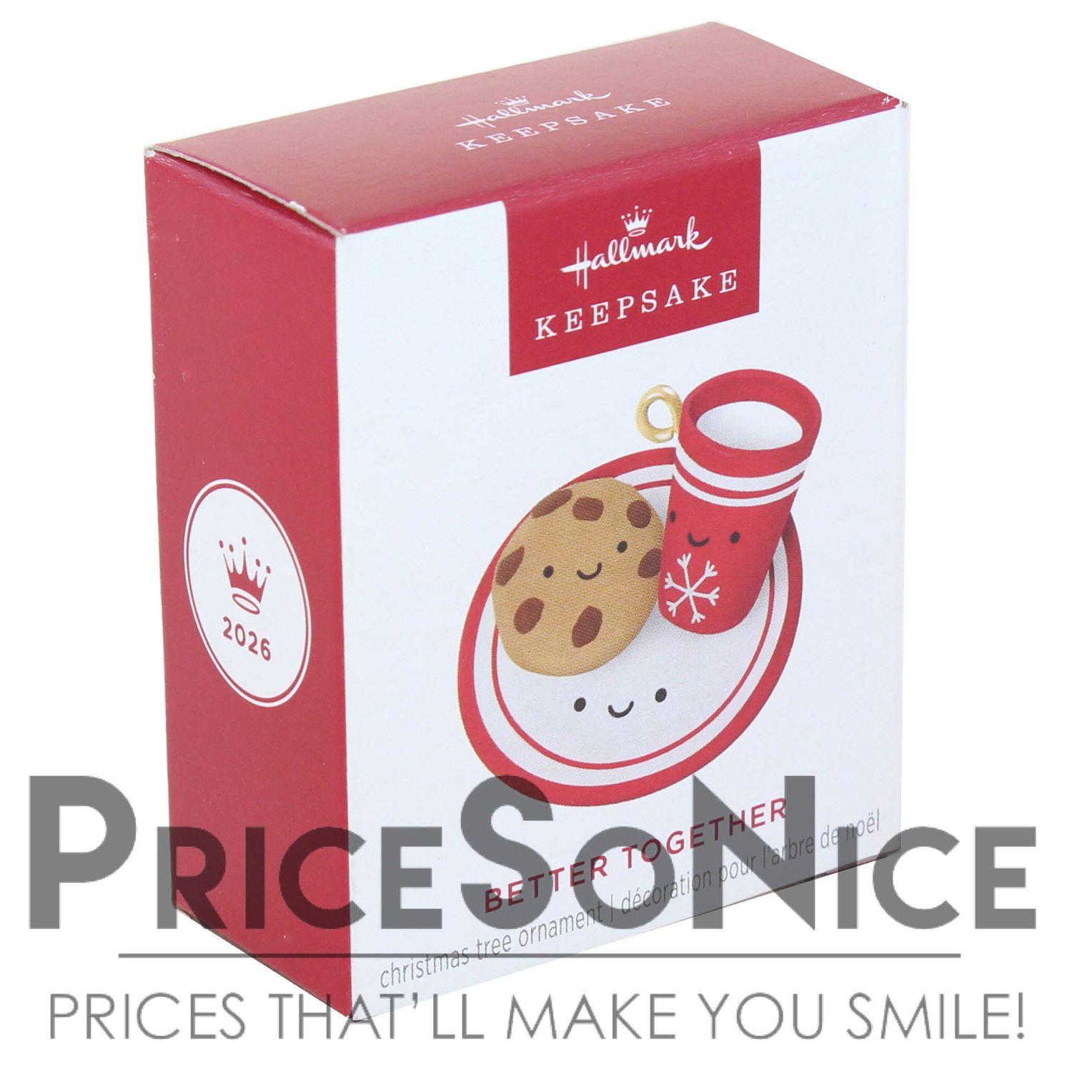 ​Hallmark Keepsake 2026 Mini Milk and Cookies Better Together Ornament, 0.75"