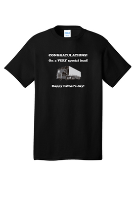 Congratulations on a very special load-Happy Father&#39;s Day Black T-Shirt