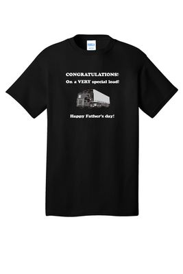 Congratulations on a very special load-Happy Father's Day Black T-Shirt
