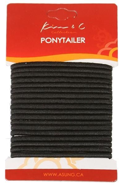 KIM &amp; C 18pcs Ponytail Holder Black