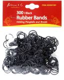 KIM & C 300pcs Rubber BandsBlack