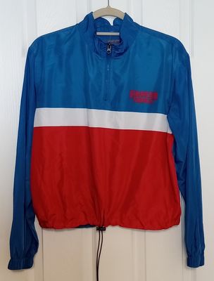 Stranger Things 1/4 Zipper Blue/Red Windbreaker Jacket Youth Med