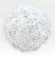 4&quot; Sequin Glitter  Ornament in White