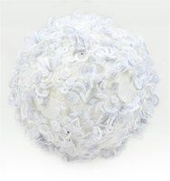 4" Sequin Glitter  Ornament in White