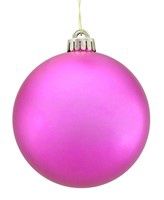 100MM Matte Fuchsia Ornament-Each