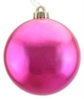 100MM Shiny Fuchsia Ornament -Each