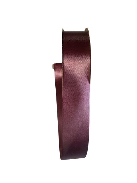 Burgundy Flora Satin Ribbon 1 1/2&quot; wide by 100 yds
