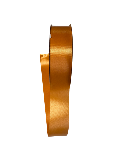 Pumpkin Flora Satin Ribbon 1 1/2&quot; wide by 100yds