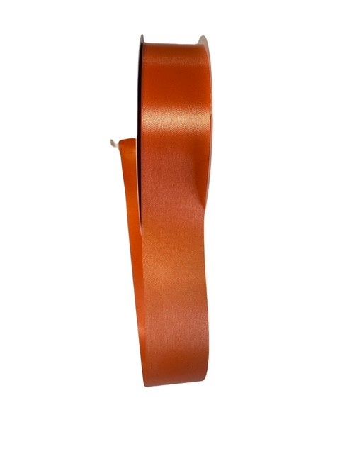 Orange Flora Satin Ribbon 1 1/2&quot; wide by 100yds