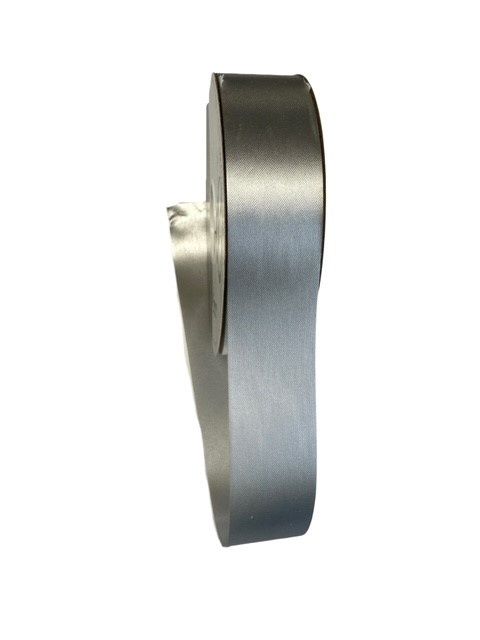 Silver Flora Satin Ribbon 1 1/2&quot; wide by 100 yds