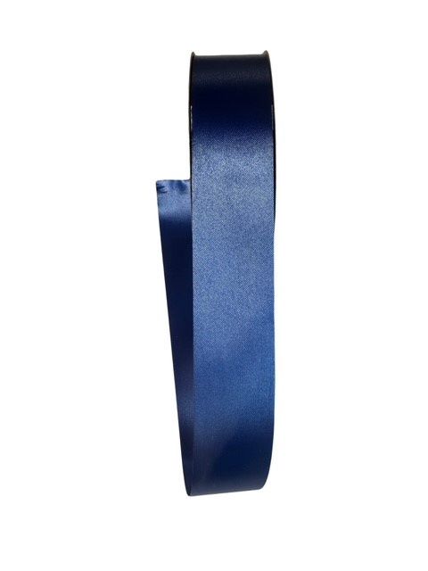 Navy Blue Flora Satin Ribbon 1 1/2&quot; wide by 100yds
