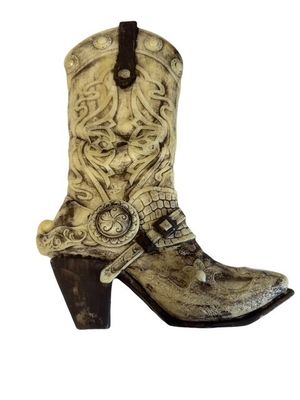 Artificial Cowboy/Cowgirl Boot in Light Beige