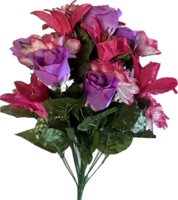 Lily Dahlia RoseMBx24 Fushia and Lavender