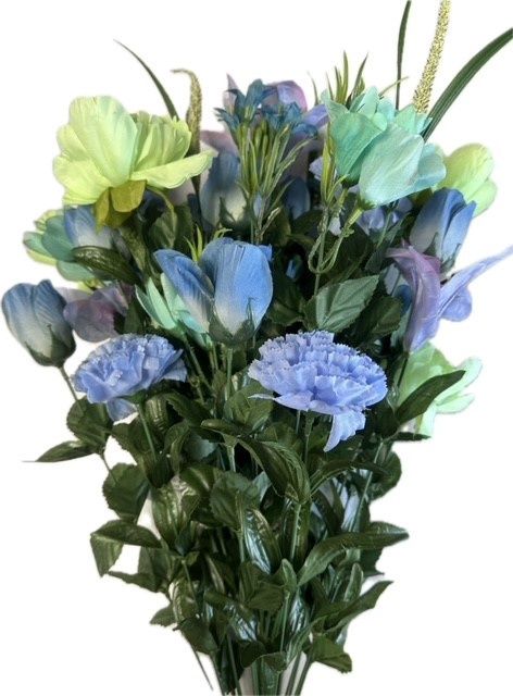 Peony Lily Mixed  Bush x40 Mint,Lavender,Blue