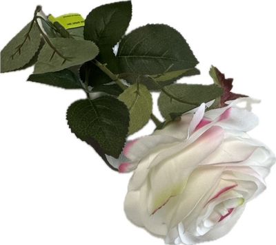Silk Rose Spray in White Pink
