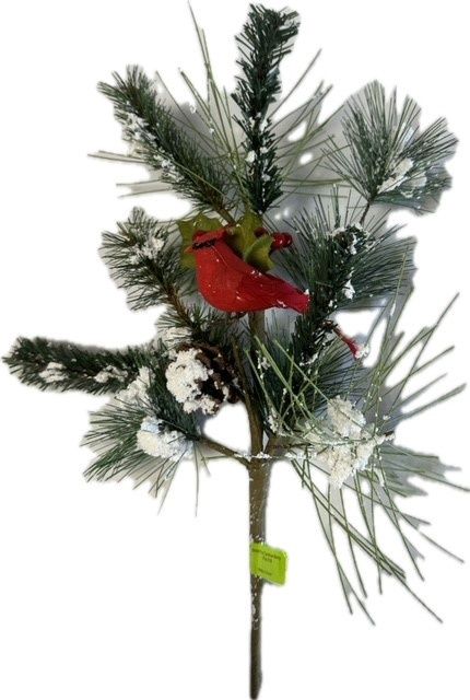 Snow Pine Cardinal Berry Pick