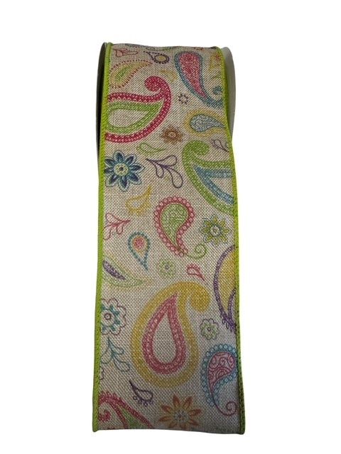 Paisley print 2.5&quot; X10Yds