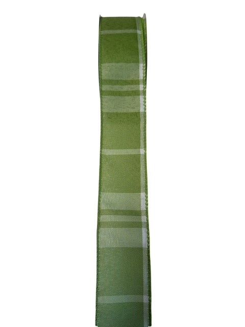 Sage Green and White Everyday Plaid 1.5 x 10Y