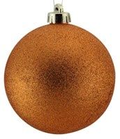 80MM Glitter Ornament in  Copper (pk12)