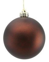 100MM Smooth Ball Ornament-Chocolate Brown