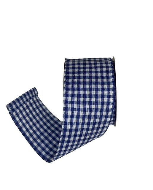 Royal and White Gingham2.5x10Yds