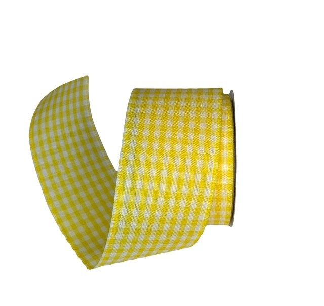 Yellow and White Gingham2.5x10Yds
