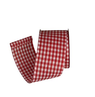 Red and White Gingham2.5x10Yds