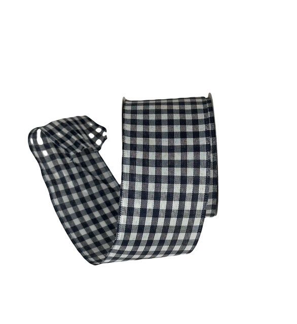 Navy Ivory Big Gingham 2.5X10Yd