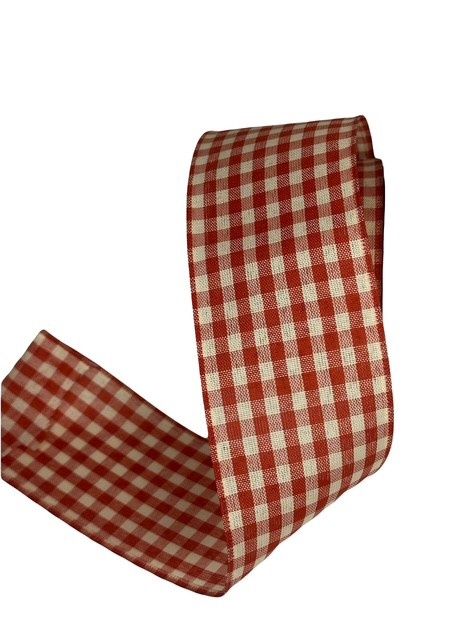Burnt Orange Gingham 2.5X10Yd