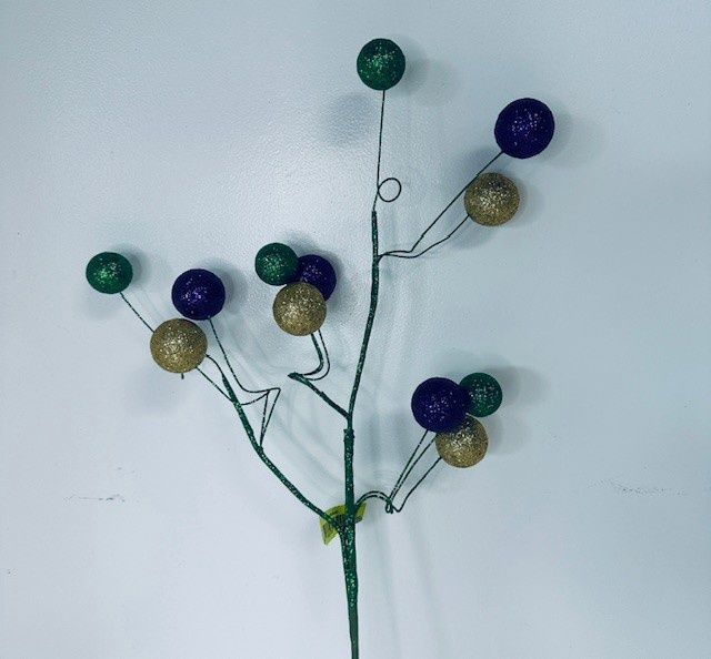 Ball Spray in Purple, Gold and Green Mardi Gras