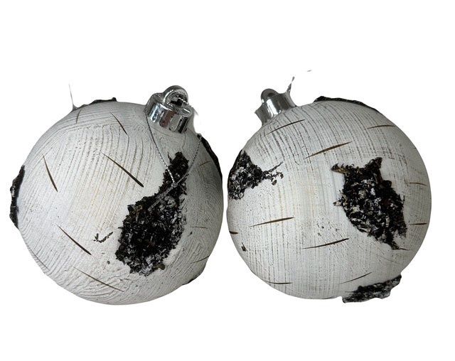 120mm Birch Ball Ornament  Box of 2