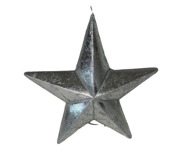 Star ornament in silver 8.75&quot;